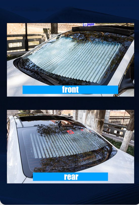 Uitrekbare auto zonnescherm voorruit 70cm universeel - zonwering paraplu accessoires - opvouwbaar van Fattoria Betsy — afbeelding 3