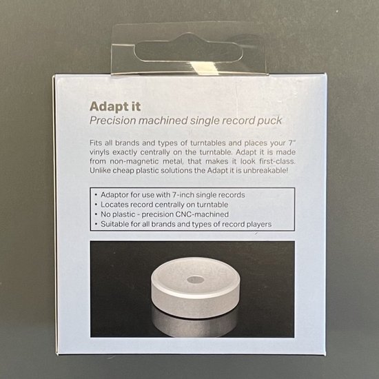 Pro-Ject Adapt it - Toerenadapter 7” - Spelen van Singles - Voor platenspeler - Zwart (per stuk - 1 stuk) — afbeelding 4