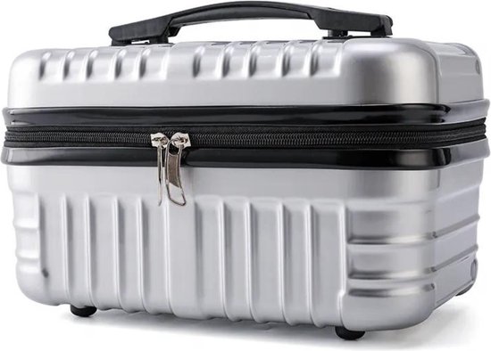 Pazzo Goods - Beautycase Bellezza - XXL - Zilver - Reis Beautycase - Grote toilettas