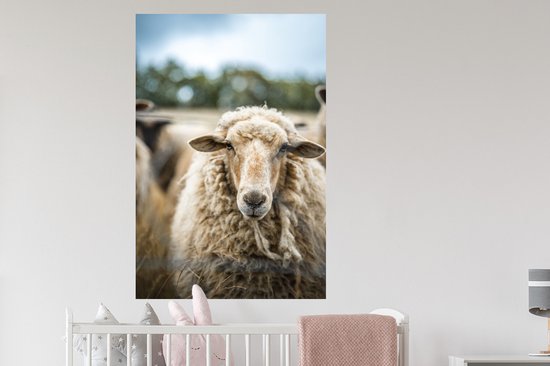 Stickers muraux - un mouton - 80x120 cm - Feuille adhésive