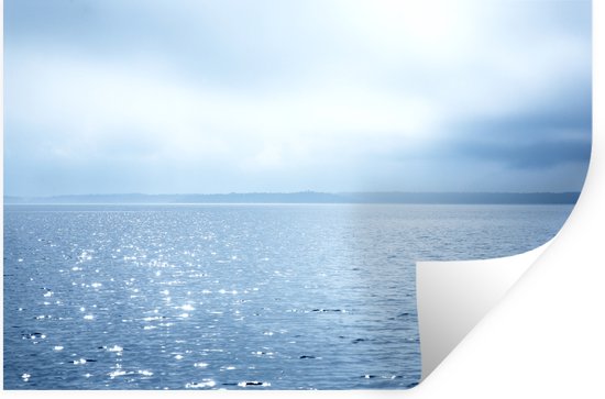 Stickers muraux - Été - Mer - Montagnes - 120x80 cm - Film adhésif