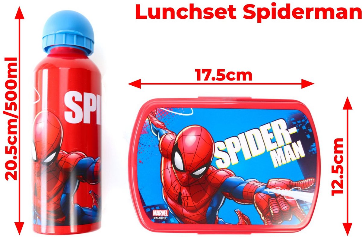 ALTRI: COFFRET CADEAU 2 EN 1 PORTE-SNACK + BOUTEILLE SPIDER-MAN