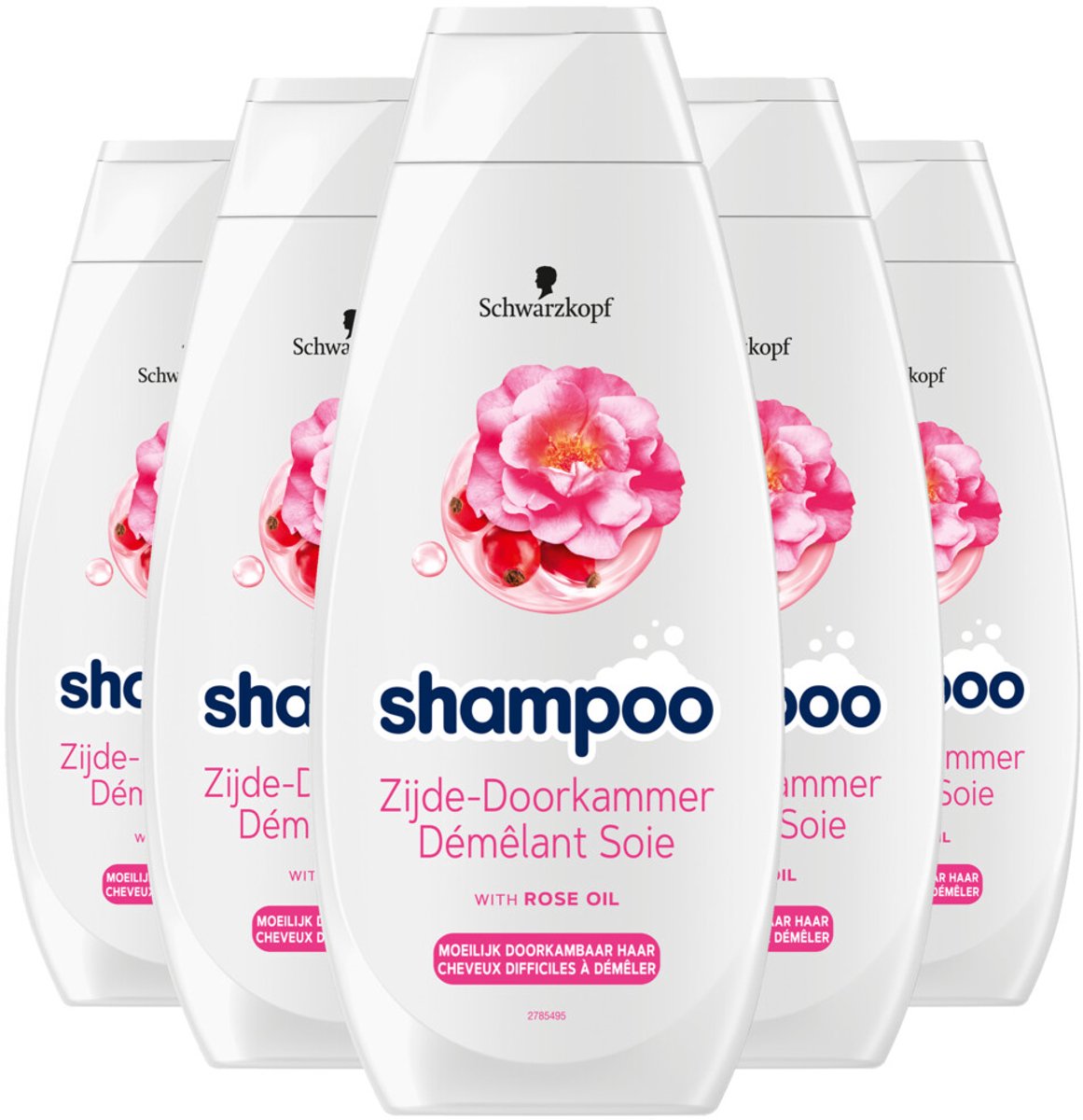 Bol.com Schwarzkopf Shampoo Zijde-Doorkammer 5x 400ml - Grootverpakking aanbieding