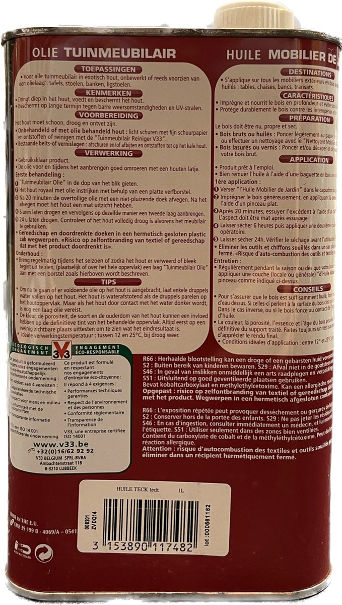 INTERNATIONAL Huile De Teck 0.5L – Nourrit Et Protège Le Bois, Finition Naturelle