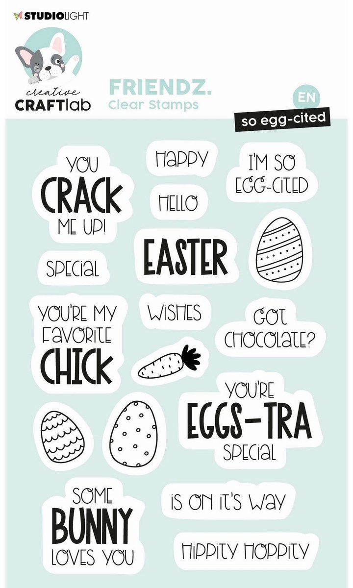 Creative Craftlab Friendz Clear Stamp So Egg-cited