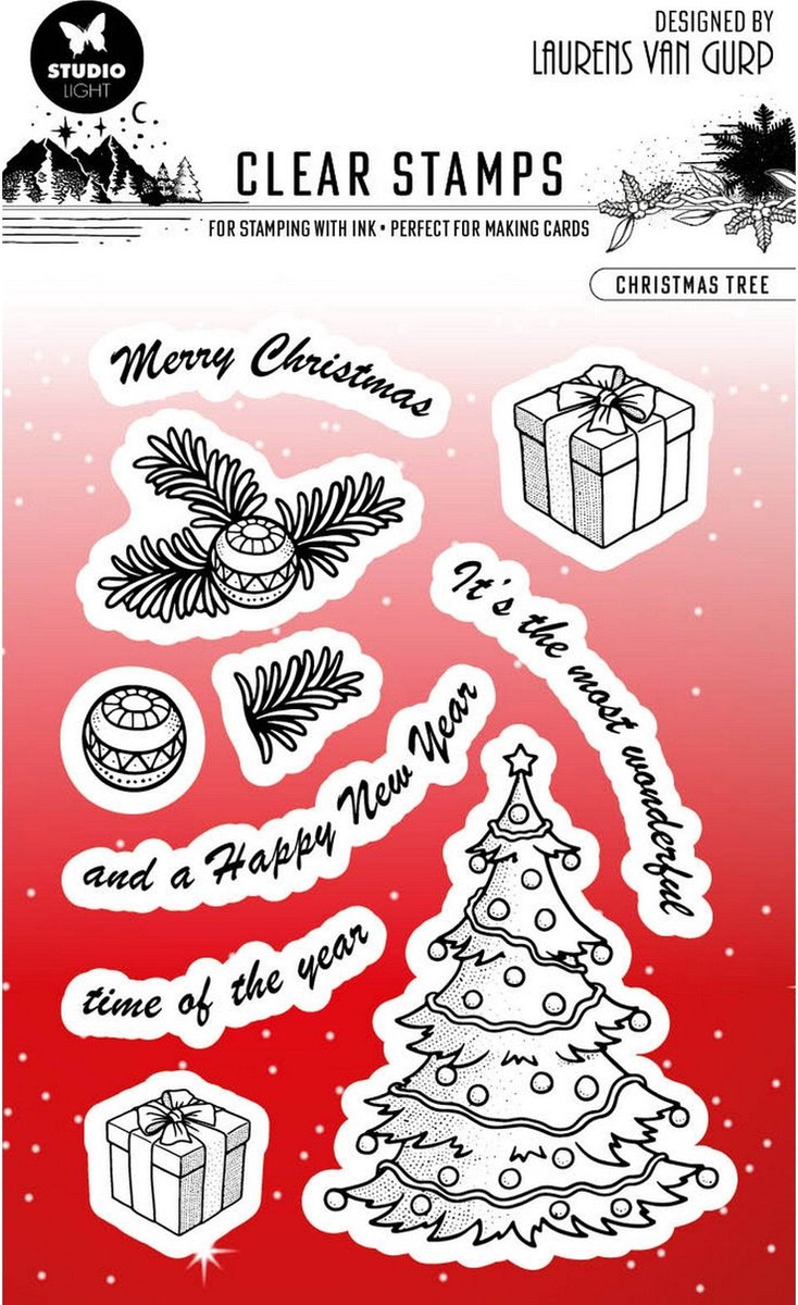 Clear stamps Christmas tree - essentials nr. 303