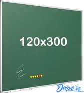 Krijtbord PRO - Magnetisch - Schoolbord - Eenvoudige montage - Geëmailleerd staal - Groen - 120x300cm