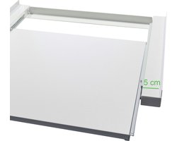 Scanpart tussenstuk voor wasmachine en droger met werkblad - Ideaal voor zwaardere warmtepompdrogers - Geschikt voor AEG Bosch LG Miele Samsung Siemens Zanussi Whirlpool - Stapelkit - Universeel