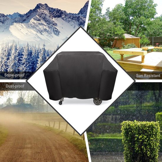 Vailge Grillhoes, waterdichte BBQ-hoes van 152 cm, 600D Heavy Duty Gas Grill Cover, uv-, stof-, scheur, en vervagingsbestendig, geschikt voor Weber, Brinkmann, Char Broil Grills en meer, beige