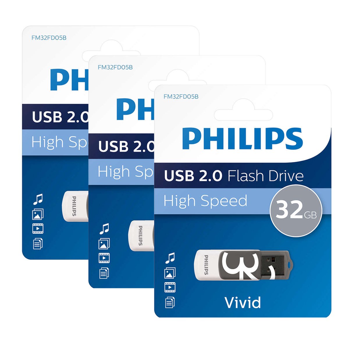 Philips Clé USB USB 3.0 16GB Vivid Bleu