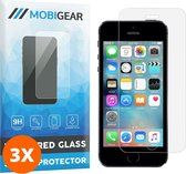 Mobigear Screenprotector geschikt voor Apple iPhone 5S Glazen | Mobigear Screenprotector - Case Friendly (3-Pack)