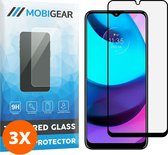 Mobigear Screenprotector geschikt voor Motorola Moto E20 Glazen | Mobigear Premium Screenprotector - Case Friendly - Zwart (3-Pack)