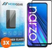 Mobigear Screenprotector geschikt voor Realme Narzo 30 5G‎ Glazen | Mobigear Premium Screenprotector - Case Friendly - Zwart (3-Pack)