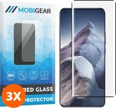 Mobigear Screenprotector geschikt voor Xiaomi Mi 11 Ultra Glazen | Mobigear Premium Screenprotector - Case Friendly - Zwart (3-Pack)