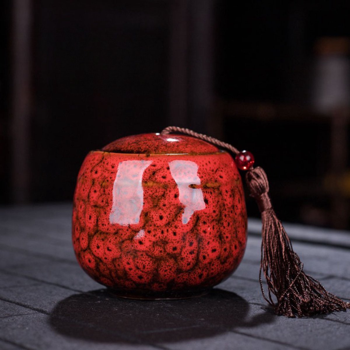 Luxe Begrafenis Urn 130ML - Urn - Mini Crematie Urn - As Urn - Voor Huisdieren, Honden, Katten of Menselijk As - Crematie As - Mini Urn - ROOD