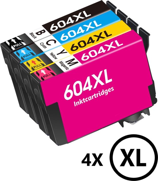 Cartouches d'encre compatibles Epson 604 / 604XL - Multipack 4 Couleurs -  Convient