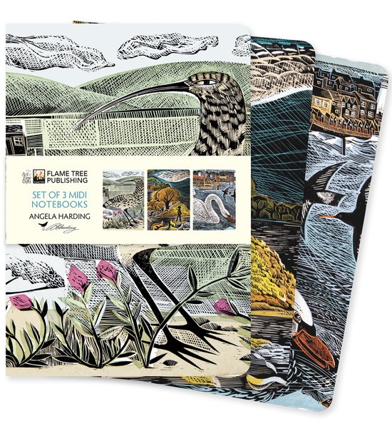 Midi Notebook Collections- Angela Harding: Wildlife Set of 3 Midi Notebooks
