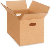 Boîte de déménagement avec poignées 1 pièce BIG Carton 800 x 400 x 400 mm Boîtes de déménagement en carton double Golf Brown Box 80 x 40 x 40 cm boîte de rangement STURDY karton 5 couches 620g/ m2
