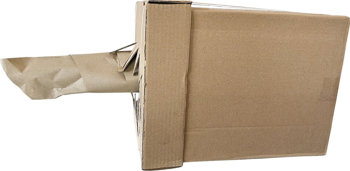 Kortpack - Opvulpapier op rol in dispenserdoos 28cm breed x 450mtr lang - Bruin - Ongebleekt en gemaakt van 100% Gerecycled Papier - (040.0145) - Kortpack