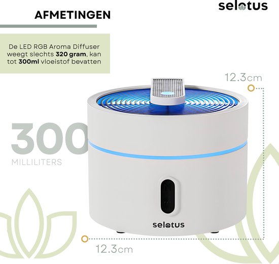 Ultrasonic Essential Oil Diffuser Nano Spray Automatic 4 Speed LED Aroma Diffuser Rechargeable for Hotel Home