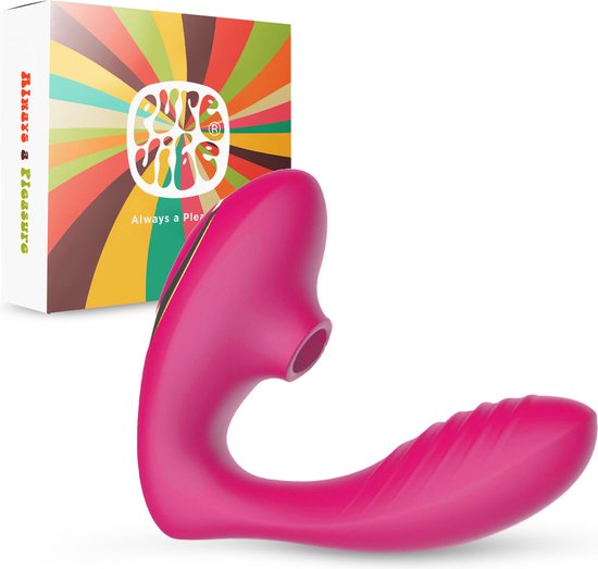 PureVibe® Air-Pulse Massage Lover Duo Luchtdruk Vibrator - Vibrators voor Vrouwen - Seksspeeltjes - Roze