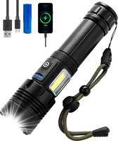 Lampe de poche LED rechargeable Exortus® - Maglite 5000 Lumen - Durable et étanche - Batterie 26650 - Siècle des Lumières COB
