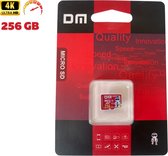 DM - 256gb micro sd kaart - High speed - 4K - Extra veilig - U3 - Klasse 10 - R 84 mb/s - W 60 mb/s