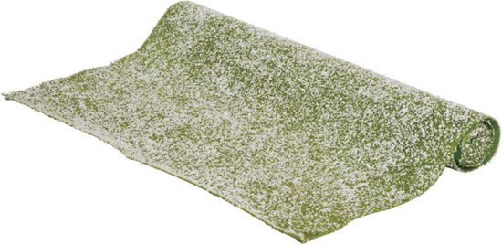 Luville Collectables kerstdorp grasmat - met sneeuw - L120 x B47 cm -synthetisch