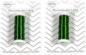 Stern Fabrik Binddraad/wikkeldraad - 2x rolletjes - groen - 50 m x 0,35 mm - hobbydraad/bloemendraad