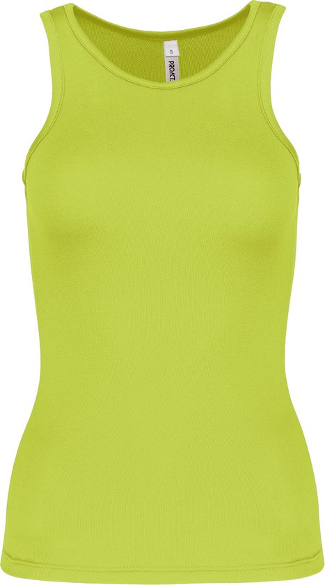 Damessporttop overhemd 'Proact' Lime Green - XS