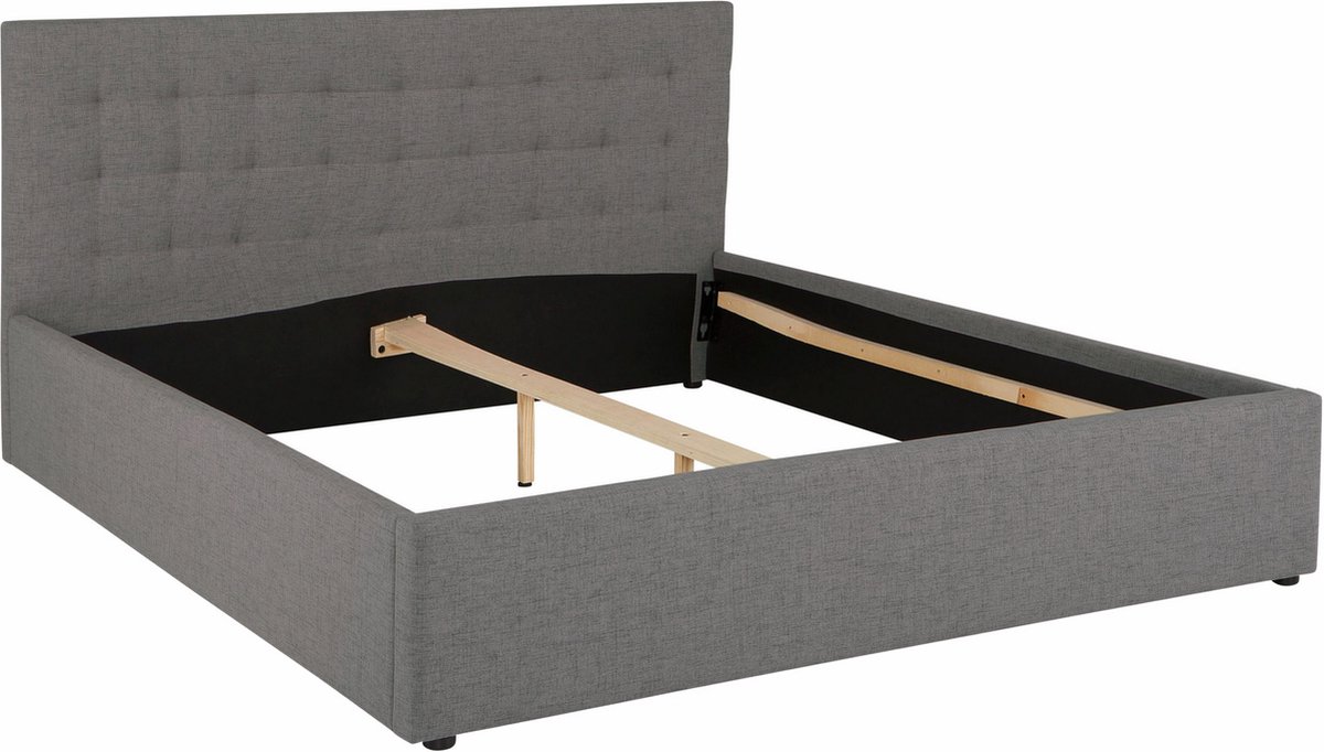 Hamar-Bed - Grijs Stof - 180x200