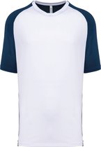 Tweekleurig padel T-shirt heren met korte mouwen 'Proact' Navy/White - L