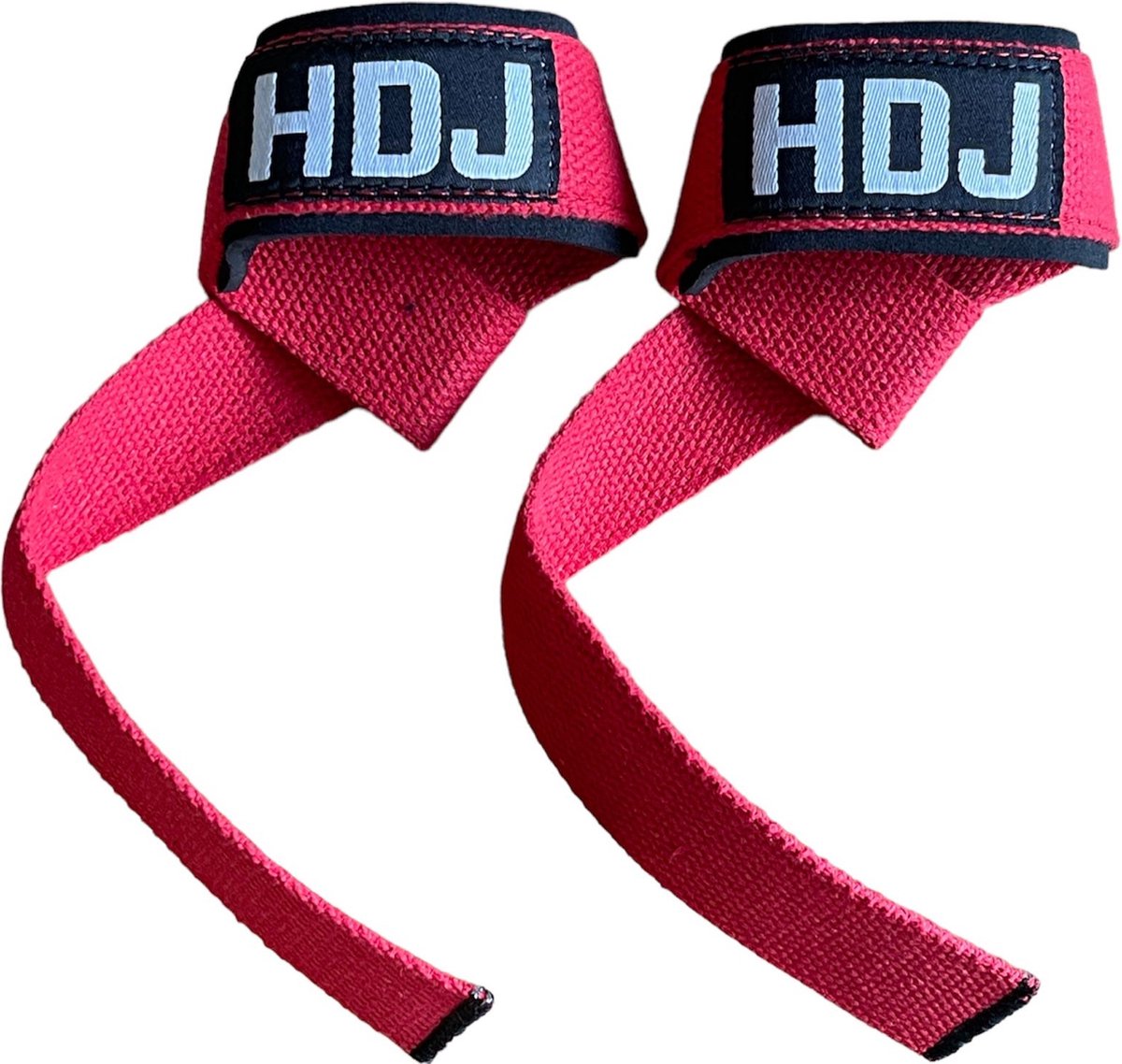 HDJ Lifting Straps Rood - Krachttraining Accessoires - Powerlifting - Bodybuilding - Fitness - Wrist Wraps - Gym Straps