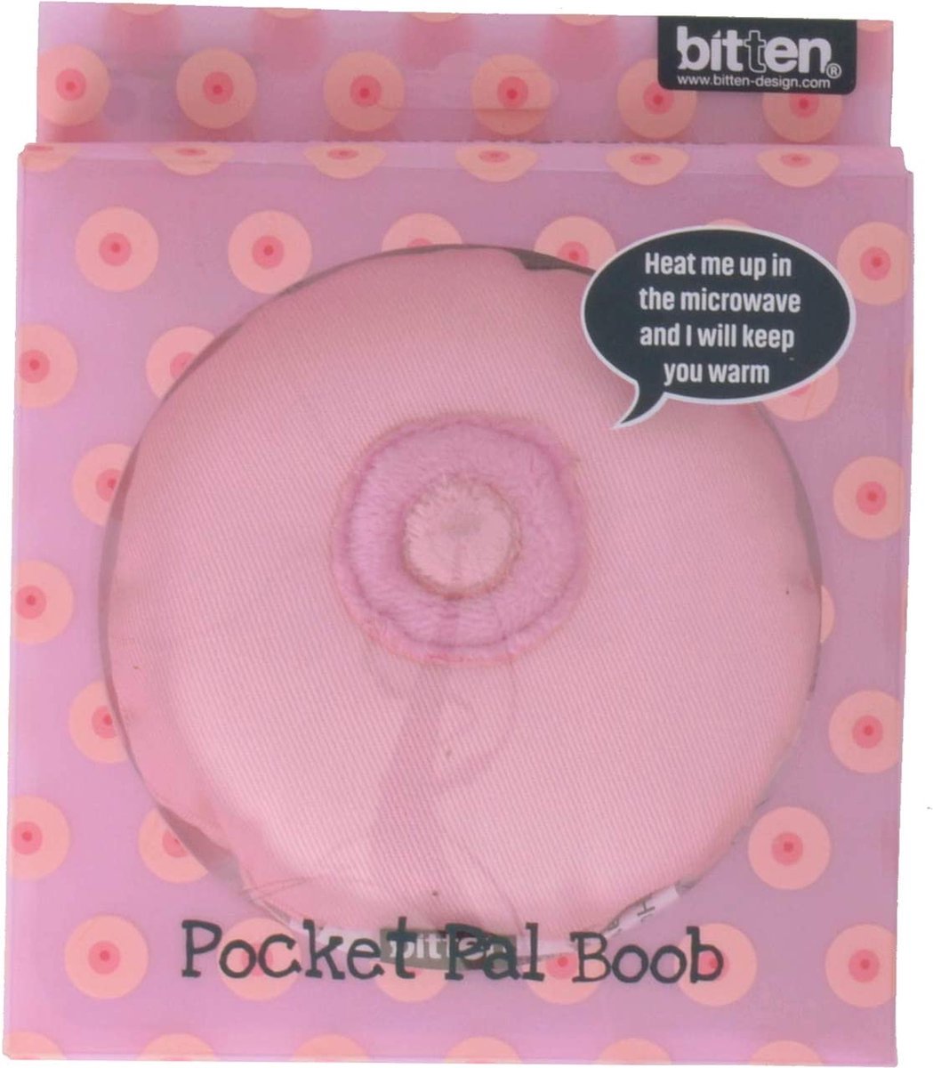 Goedkoopste Bitten Design Pocket Pal Pittenzak - Boob Roze Handwarmer