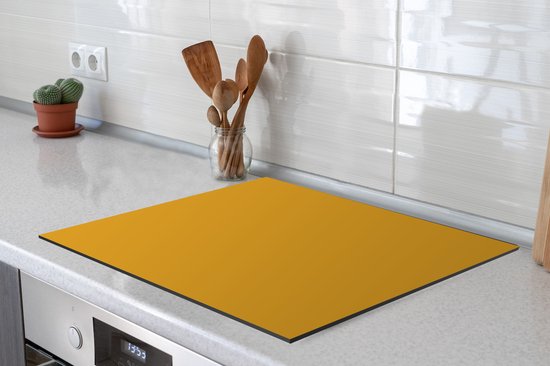 KitchenYeah® Inductie beschermer 60x52 cm - Okergeel - Herfst - Interieur - Kookplaataccessoires - Afdekplaat voor kookplaat - Inductiebeschermer - Inductiemat - Inductieplaat mat