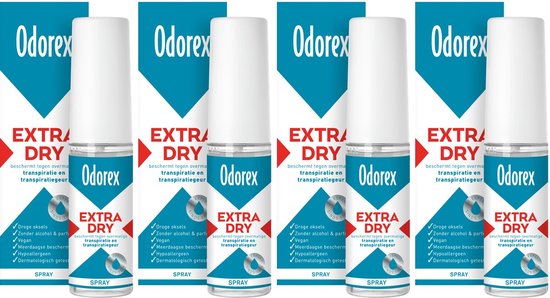 Odorex Extra Dry Pompspray - Voordeelverpakking 4 x 30 ml