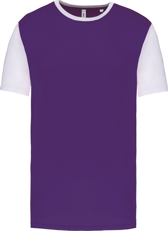 Tweekleurig herenshirt jersey met korte mouwen 'Proact' Purple/White - S