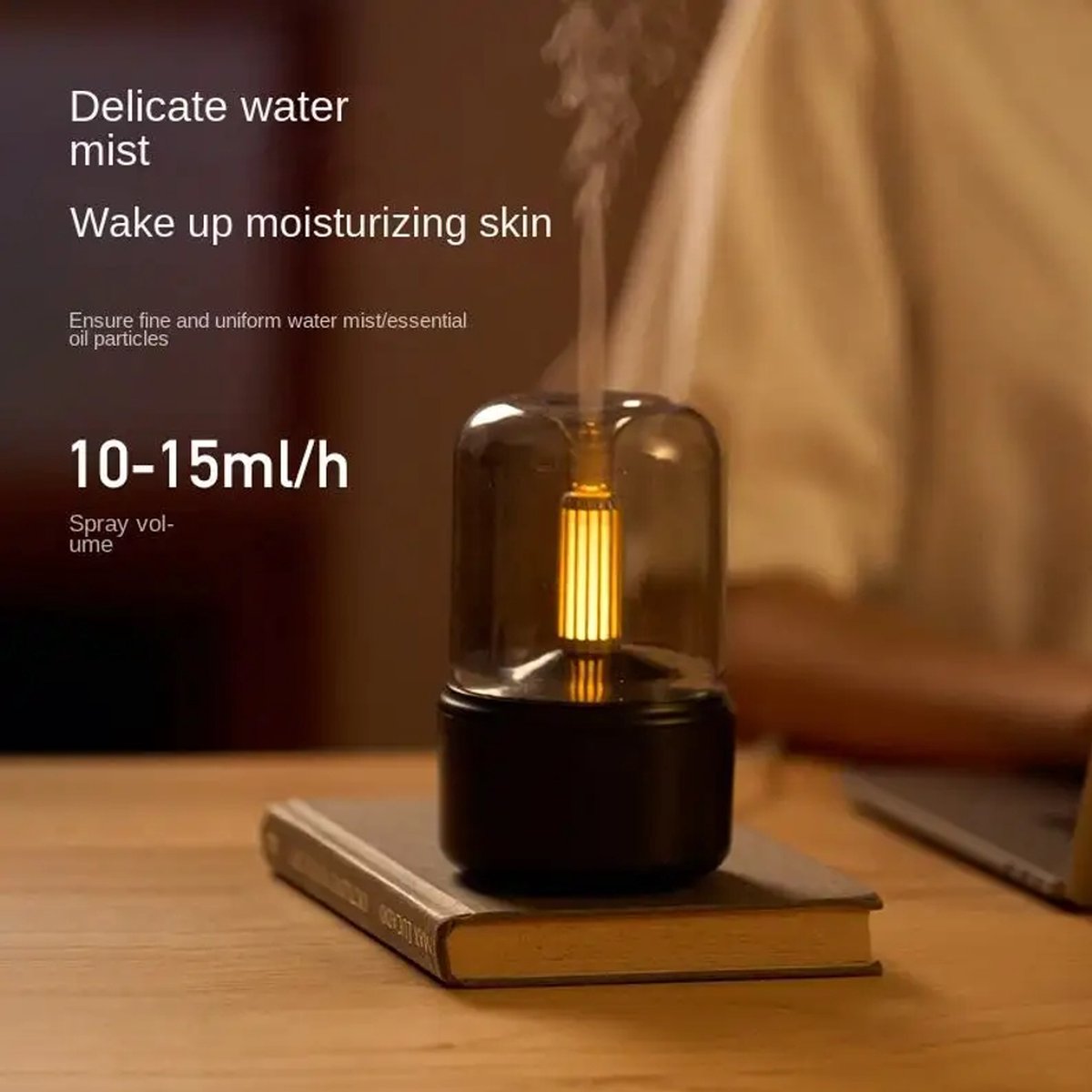 Aroma Diffuser Pink. Etherische Olie Verstuiver - Luchtbevochtiger - Industrieel design - Difuser lamp - Difuser met lamp - Sfeervolle LED verlichting - upbreathing Aromadiffuser - Ultrasoon - Vernevelaar - Geur verspreider — cadeau in Wonen & Interieur - foto 4
