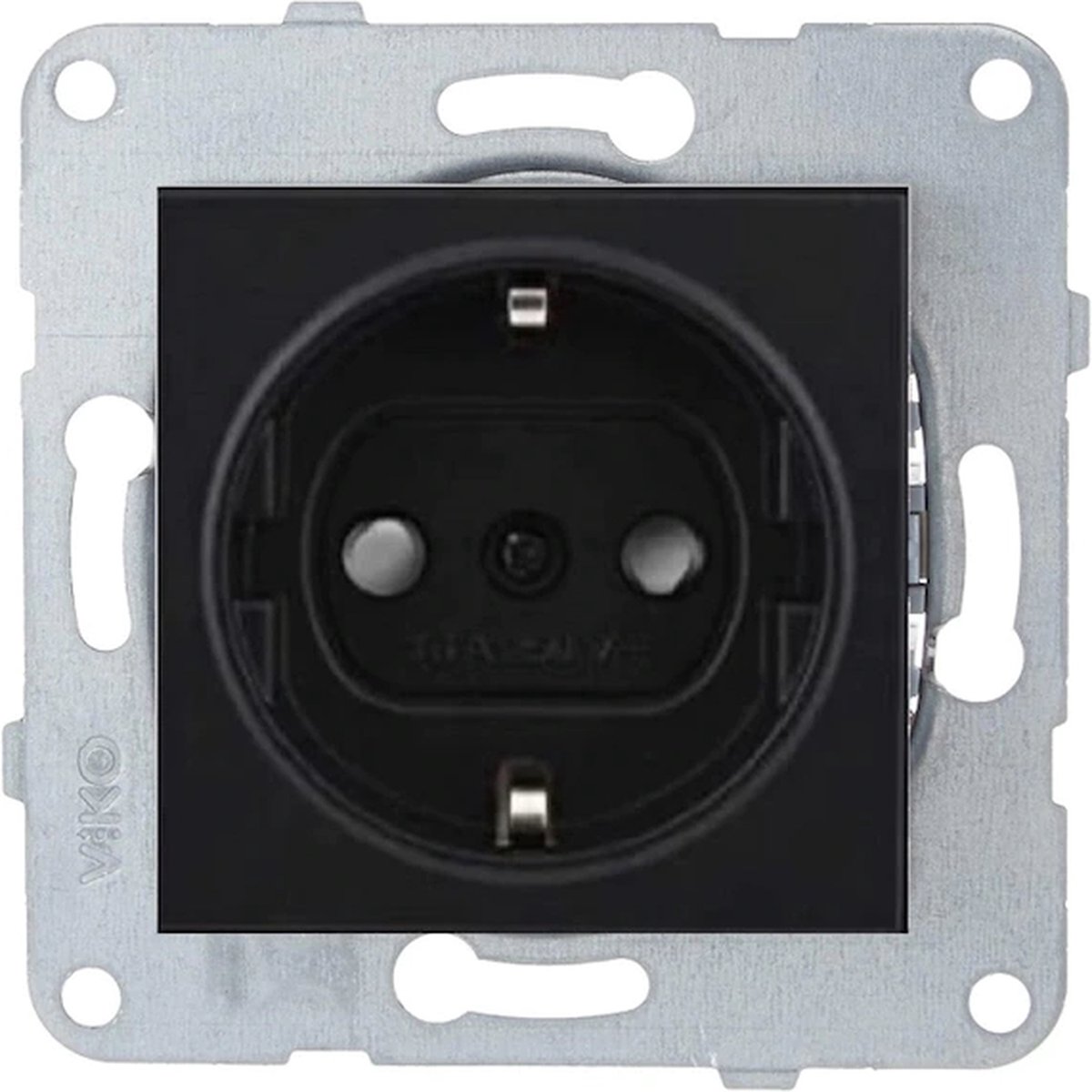 Panasonic Viko-Stopcontact-Zwart-Randaarde