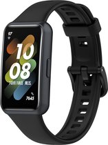 TPU Smartwatch bandje - Geschikt voor Huawei Band 7 TPU bandje - zwart - Strap-it Horlogeband / Polsband / Armband - Huawei Band 7
