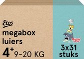 Etos Luiers - Maat 4+ - 9-20 kg - Woezel & Pip - Megabox - 93 stuks