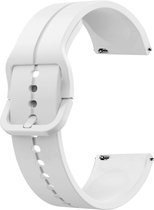 Siliconen bandje - geschikt voor Samsung Galaxy Watch 6 / Watch 6 Classic / Watch 5 / Watch 5 Pro / Watch 4 / Watch 4 Classic / Watch 3 41 mm / Watch 42 mm / Active / Active 2 - wit