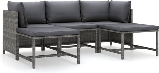 vidaXL-5-delige-Loungeset-met-kussens-poly-rattan-grijs