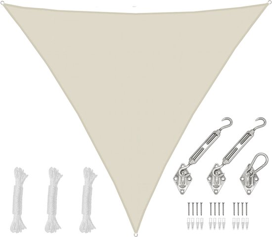5x5x5 Shade Sail Driehoek Imperméable - Toile d'ombrage triangulaire avec attache