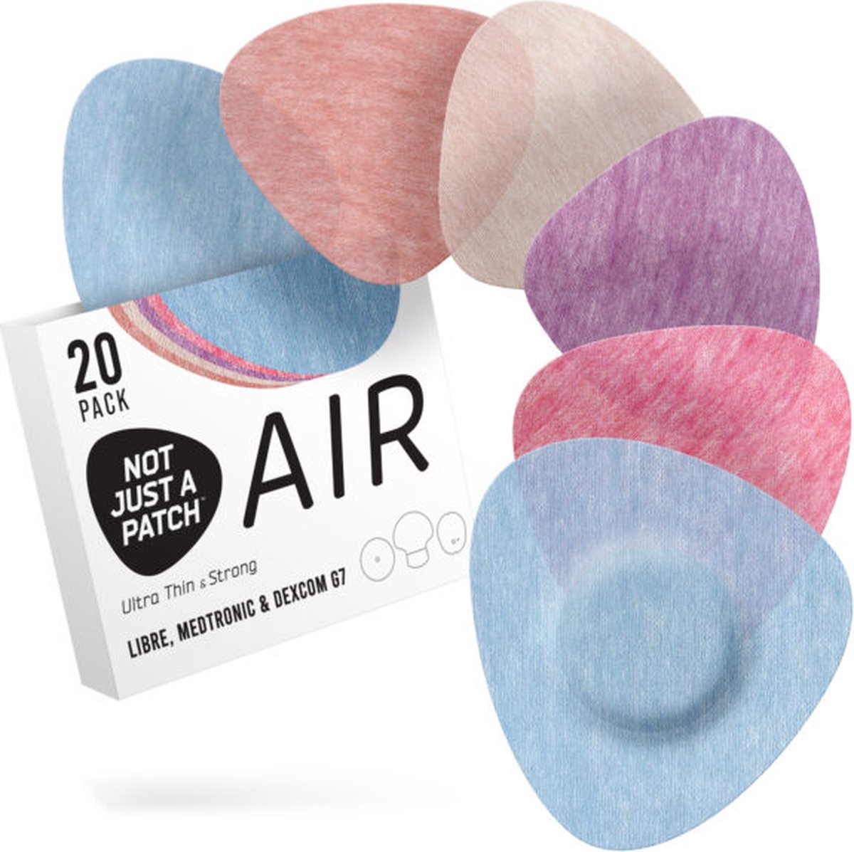 Goedkoopste Not Just a Patch - Air sensor patches - Multicolour package - Support Freestyle Libre, Medtronic & Dexcom sensoren