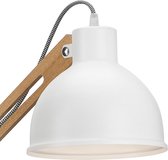 Lamkur Lighting - - staande lamp -Marcello Adjustable Task Floor Lamp White - 1x E27 - Staande lamp - Wit - Hout