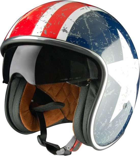 Origine Sprint Rebel Star Jet Helm Rood,Wit,Blauw XS