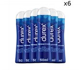 Durex Glijmiddel - Play Sensitive - Waterbasis - 50ml x6 - Voordeelverpakking