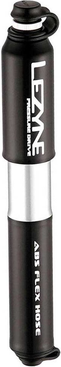 Lezyne Pressure Drive - Handpomp - Fietspomp - Tot 8.3 bar - ABS Flex Hose - Presta en Schrader ventielen - Aluminium - Maat S - Zwart