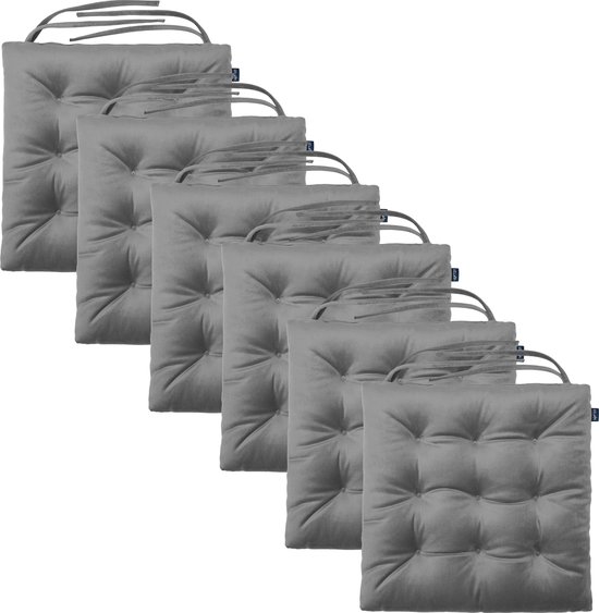 Coussin de chaise Loft 25 - Coussin de siège touffeté antidérapant - Coussins de chaise rembourrés pour salle à manger - Coussins de siège carrés au Design Luxe et confortable pour jardin - 42 cm x 40 cm